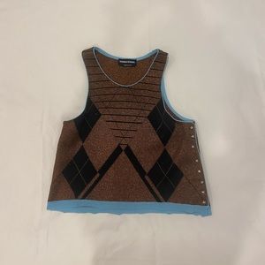 Sonia Rykiel metallic knit top